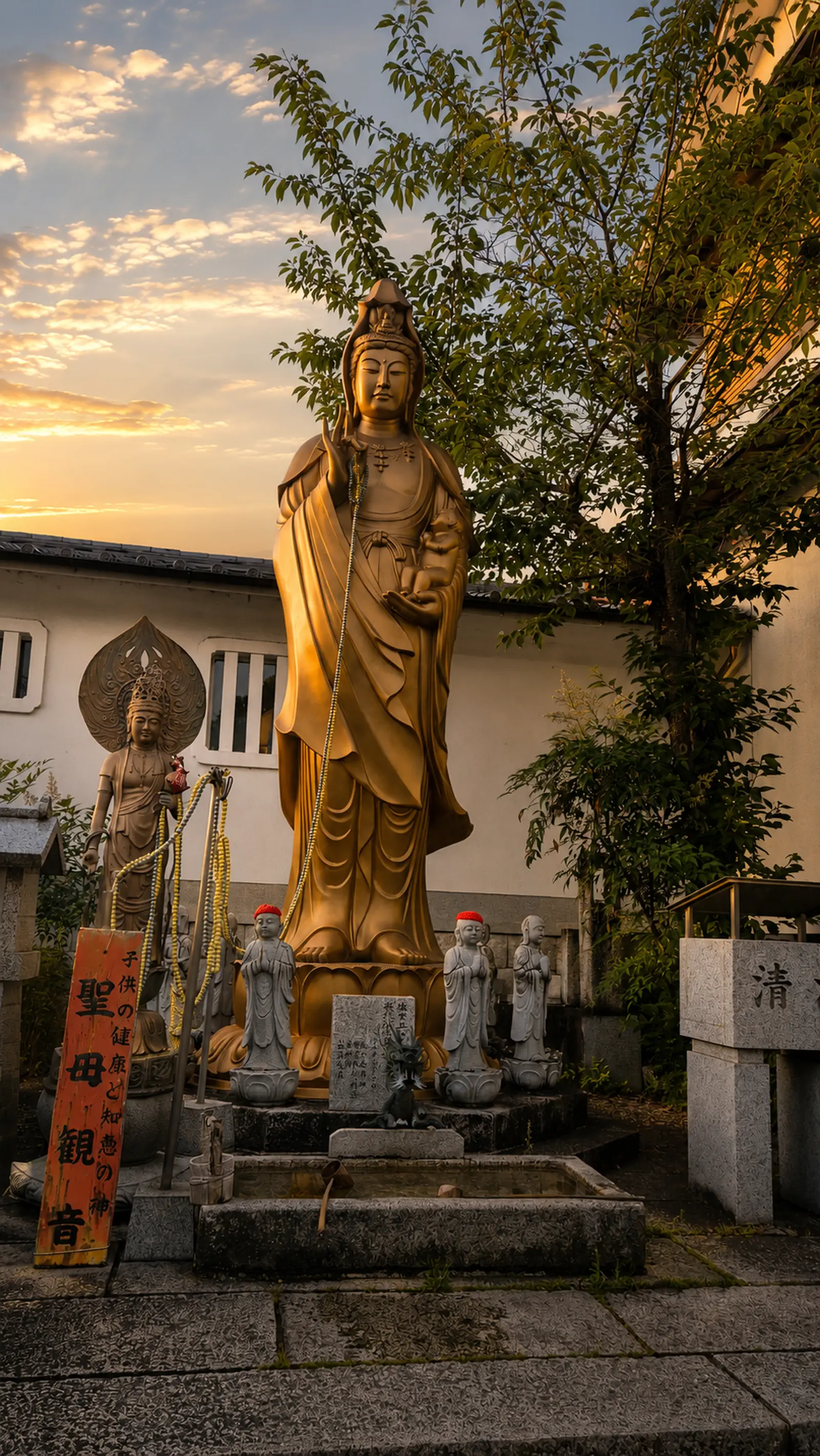Statue traditionnelle à Fushimi Inari